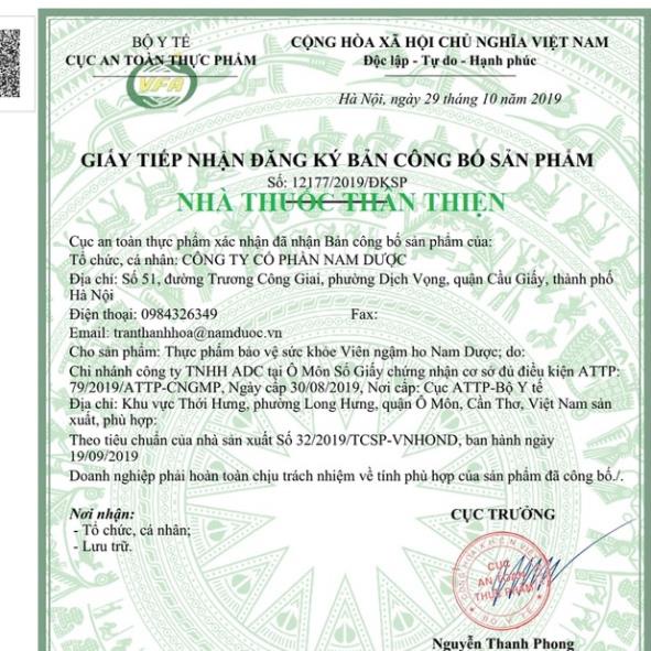 VIÊN NGẬM HO NAM DƯỢC – Hỗ trợ giảm cơn ho, bổ phổi, tiêu đờm, viêm phế quản (40 viên)