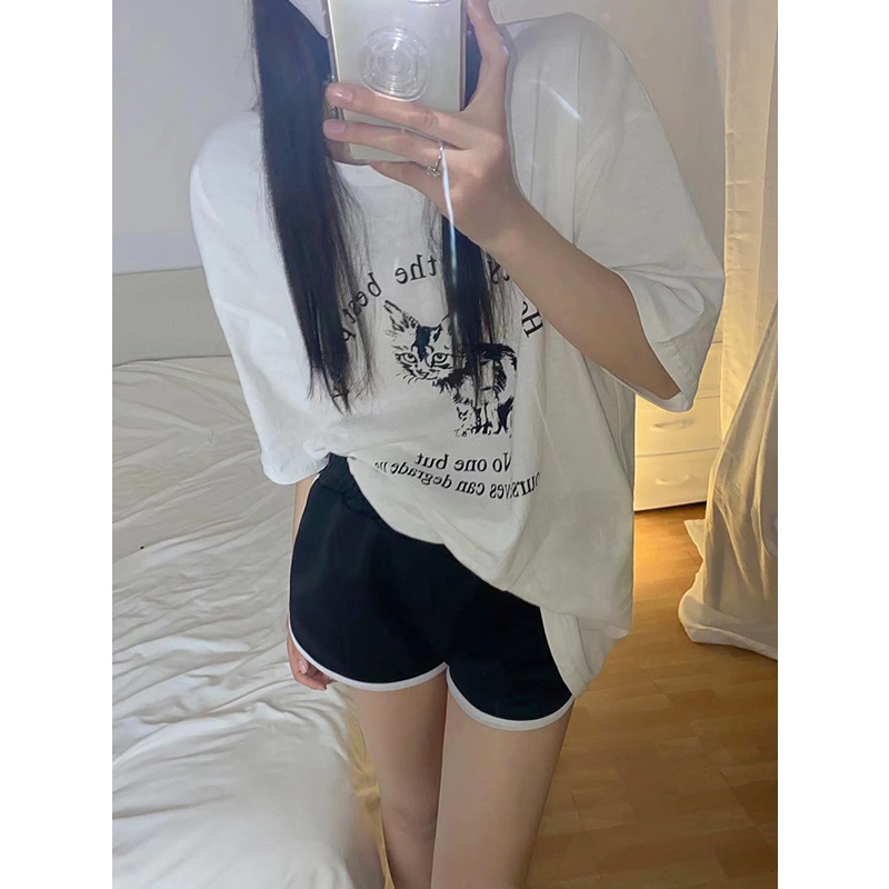 NRVP Áo Thun Nữ Oversize Cổ Tròn Thời Trang Hàn Quốc