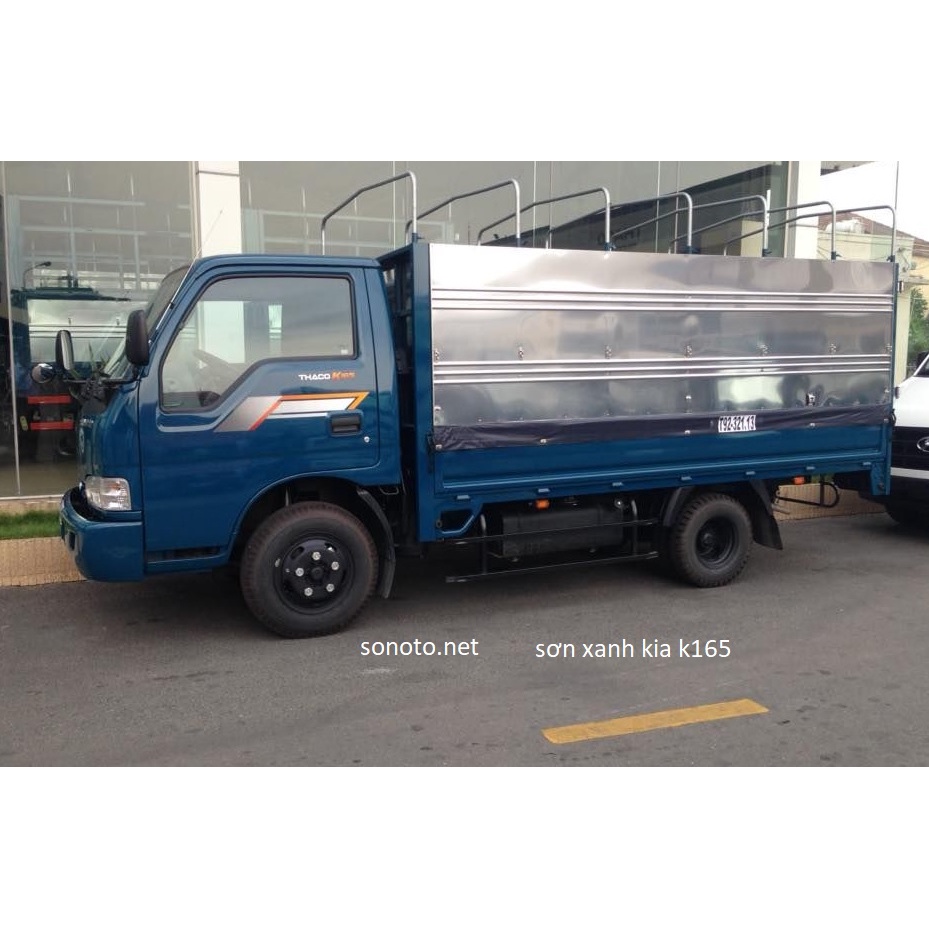 Sơn pha sẵn màu xanh 2K sơn xe tải gồm Sơn 1L + Đóng rắn 0.5L ( Sơn oto xe máy chính hãng )