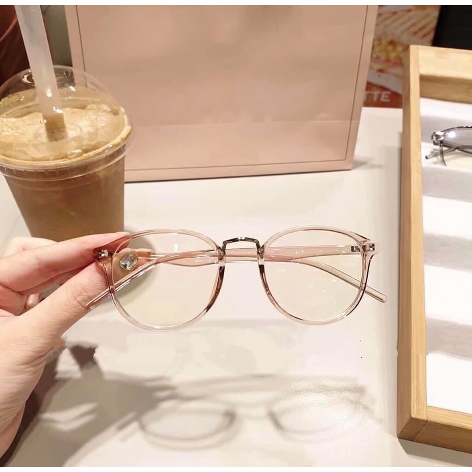 Kính mát nữ gọng kính cận siêu dẻo Hàn Quốc chống ánh sáng xanh màu hồng tôn da cực xinh - 209 HỒNG