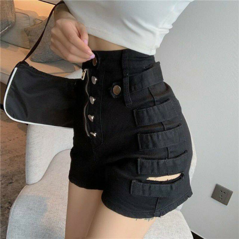 Quần kaki lưng cao phối kiểu