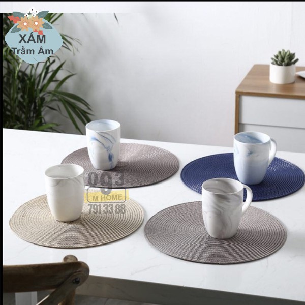 Khăn Lót Chén Dĩa Tròn 38x38 cm