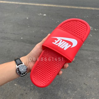 dép quai ngang nike-màu đỏ dành cho nam nữ có hộp
