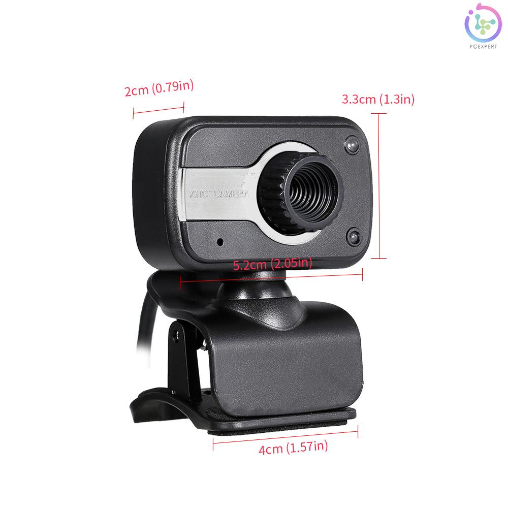 Drive-free USB Webcam 480P Manual Focus Web Camera Built-in Microphone Desktop Laptop Camera with LED Fill Light Lamp