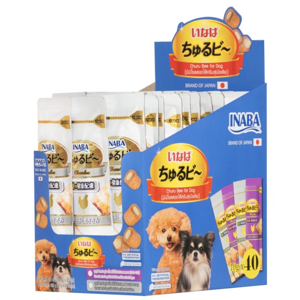 Bánh thưởng cho chó Ciao churutto stick churu bee 10 gram, thức ăn snack vặt có nhân cún con lớn Con Mèo Xiêm