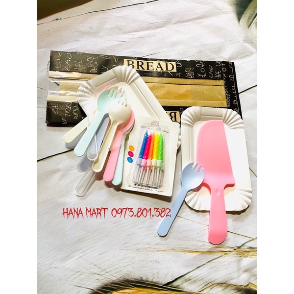 Bộ nến dĩa đĩa sinh nhật (10 bộ)