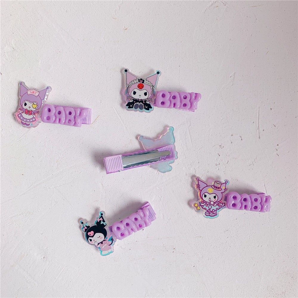 Kẹp Tóc Màu Đen Ngọt Ngào Phong Cách Harajuku Dành Cho Nữ