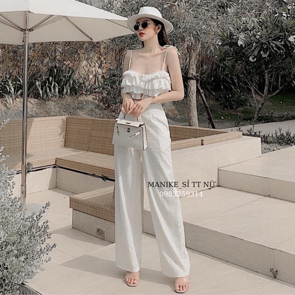 Quần Đũi Ống Rộng Manike Gu xuất nhật,Quần Đũi Nữ Lưng Chun cullotes Hàng Cao Cấp