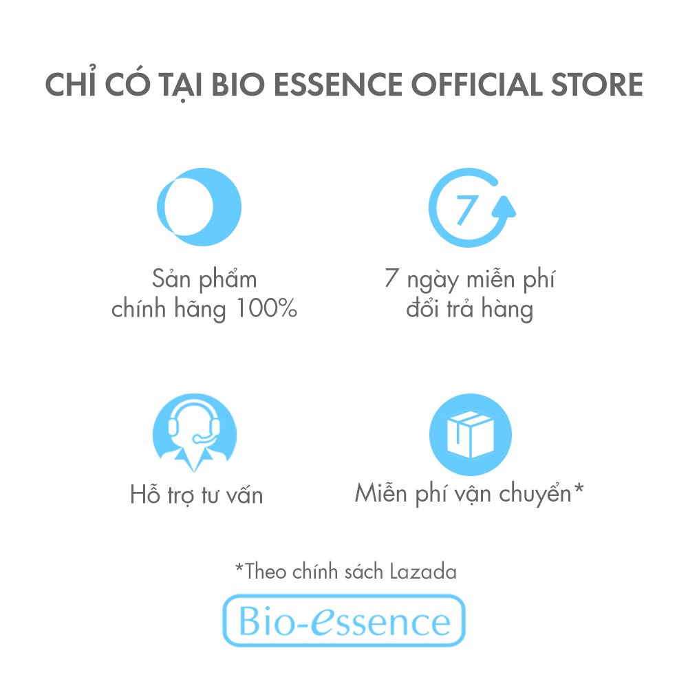 Combo cấp ẩm làm sạch da BioEssence (Nước khoáng BioWater Energizing Water 100ml+Sữa rửa mặt BioRenew sữa ong chúa 100g)