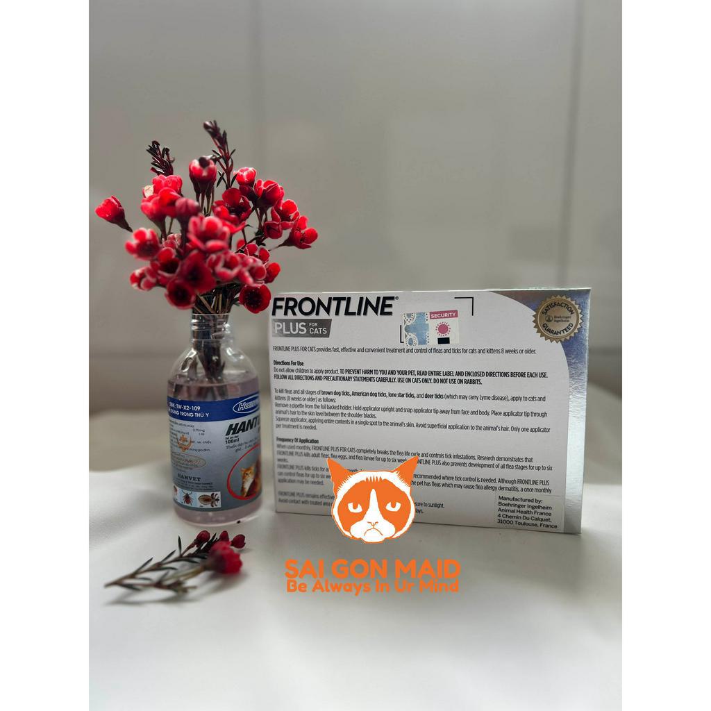 1 tuýp Frontline Plus for Cat- Sản phẩm diệt ve rận nhỏ gáy cho mèo