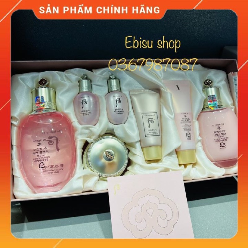 [HÀNG CHÍNH HÃNG 100%] SET DƯỠNG DA CẤP ẨM WHOO HỒNG FULL