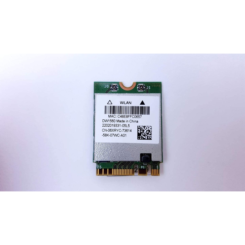 Card WiFi DW1560 (BCM94352Z) cho laptop có chân m2/ngff - Hackintosh bigsur ok