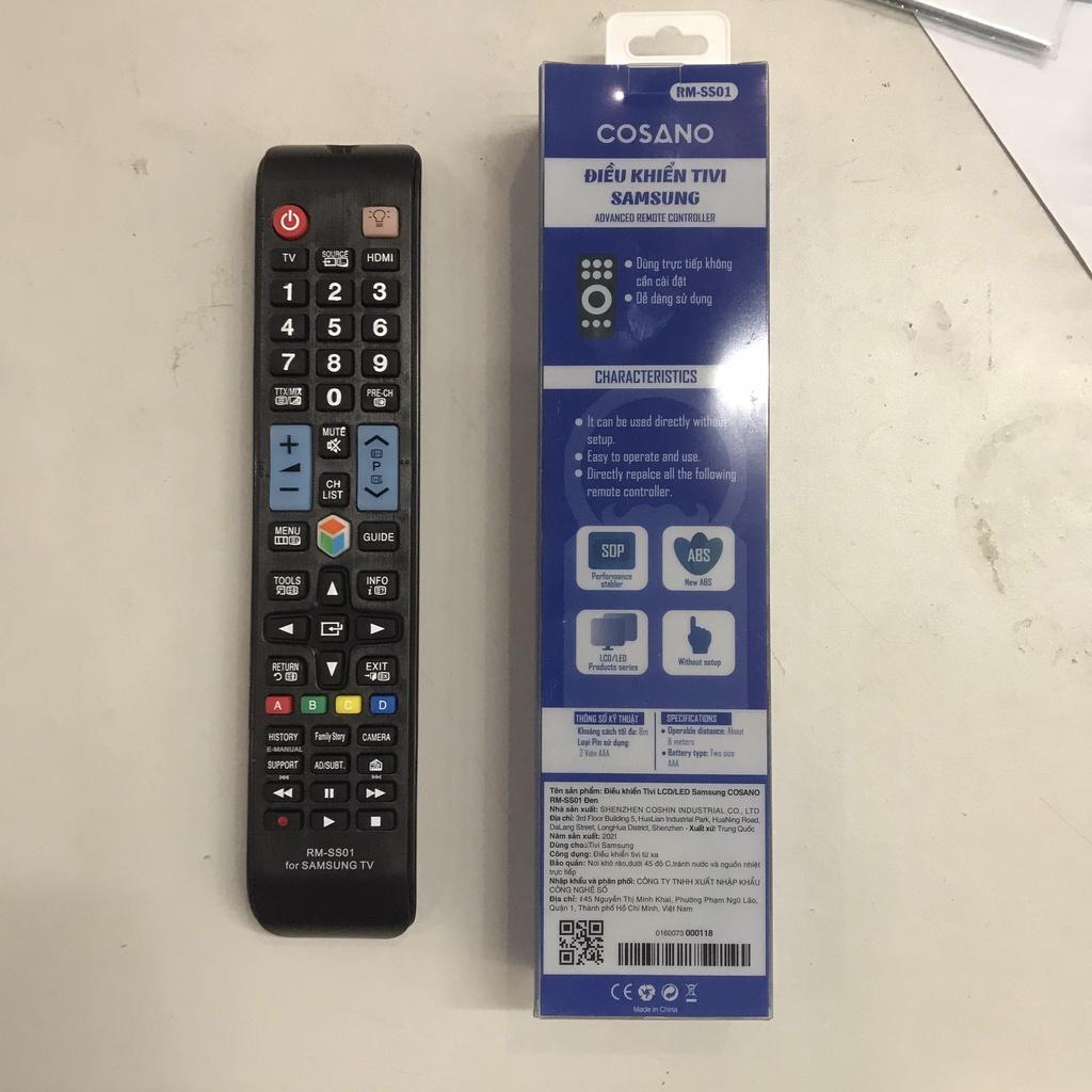Điều khiển Tivi LCD-LED Samsung COSANO RM-SS01 Điều khiển TV Samsung giống hình