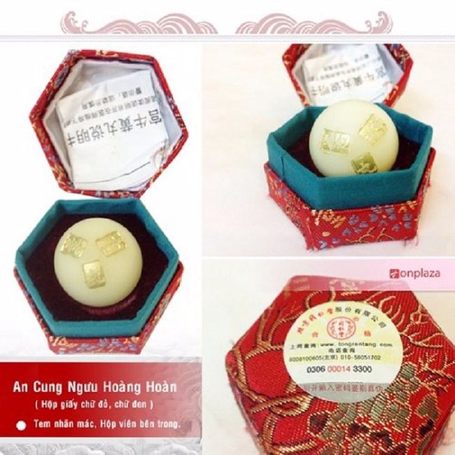 An cung nhung đỏ chính hãng Đồng Nhân Đường hộp 1 viên