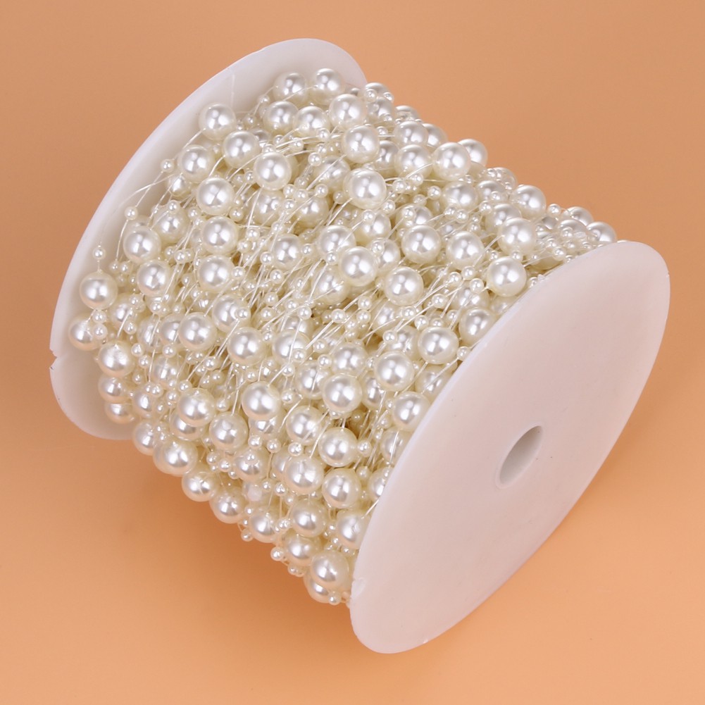 Cuộn chuỗi hạt ngọc trai dài 10m dùng để trang trí cho tiệc cưới/ bữa tiệc/sự kiện