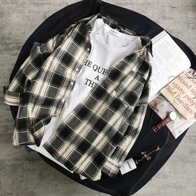 Áo sơ mi nam kẻ caro hàn quốc hàng chuẩn chất cotton