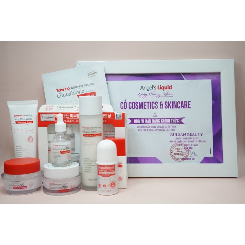 Set Mini 4 Món Dưỡng Trắng Da 7 Ngày Angel's Liquid Whitening Program Glutathione