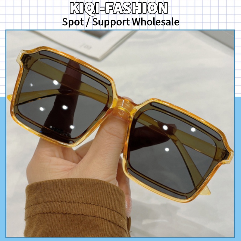 (KIQI-FASHION) COD Kính Mát Hình Vuông Chống Tia Uv400 Thiết Kế Đục Lỗ Thời Trang Mùa Hè Chất Lượng Cao Cho Nam Và Nữ
