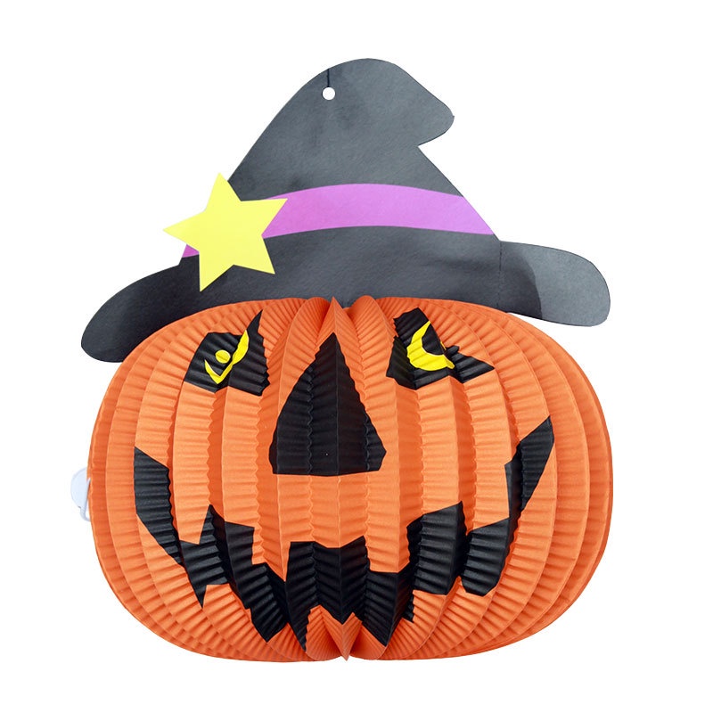 Đèn Lồng Bí Ngô Halloween Đèn Lồng Giấy Cầm Tay Trẻ Em Trong Nhà Lễ Hội Đồ Trang Trí Đạo Cụ