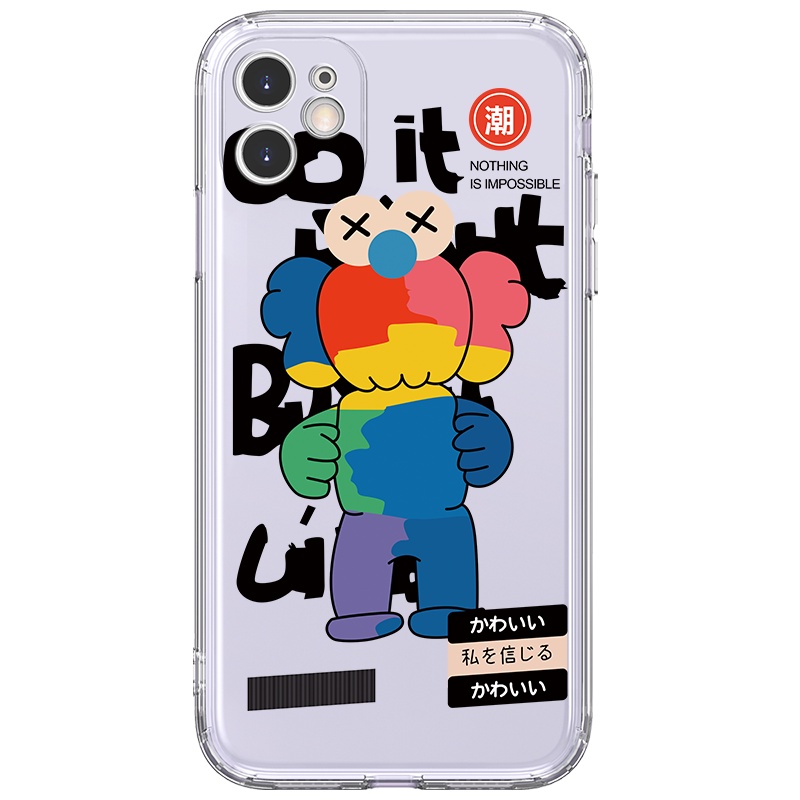 Ốp lưng JURSUE mềm chống sốc hoạt hình dễ thương đẹp cho iPhone 13 12 11 Pro Max SE 2020 X XR XS ip 8 7 Plus kute Y1757