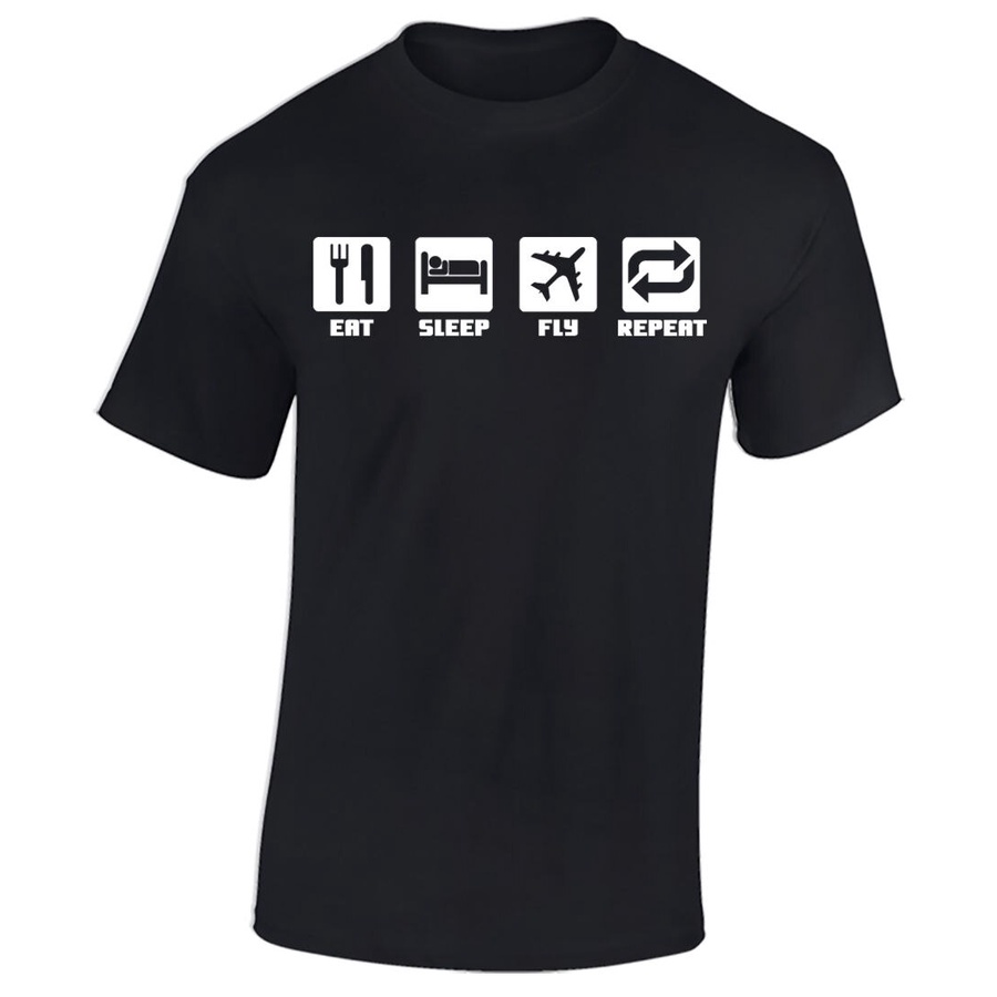 Áo thun Aviation Flying, 100% cotton, cổ tròn tay ngắn, ngộ nghĩnh