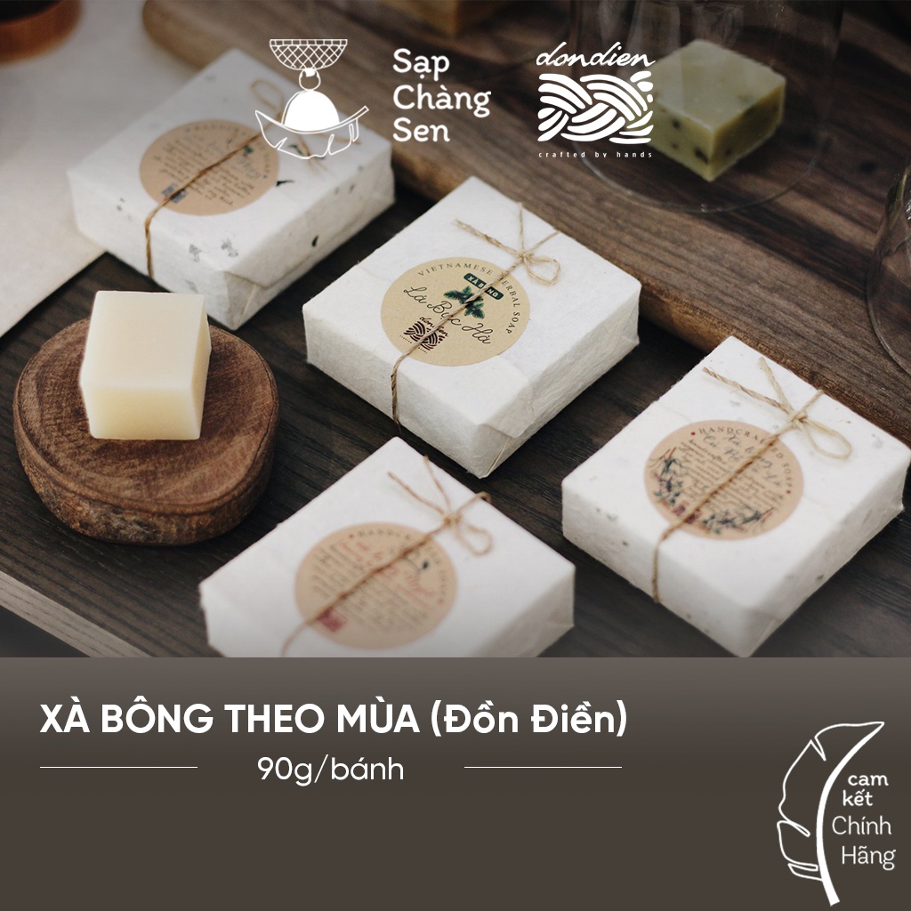 Xà bông (Đồn Điền) - 90g | hoa bưởi, nhài, hoàng lan, nước mùi, củ rễ vỏ lá