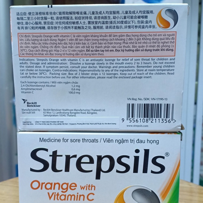 Viên Ngậm Ho Strepsils
