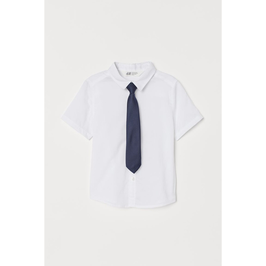 Áo somi kèm cà vạt HM H&M_hàng chính hãng authentic