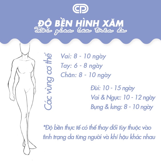 CIPI MART - Hình xăm tạm thời 15 NGÀY - chống nước, cọ xát 261