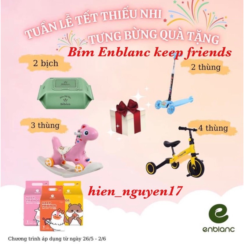 ⚡𝐅𝐑𝐄𝐄 𝐒𝐇𝐈𝐏⚡ Bỉm ENBLANC KEEP FRIENDS Hàn Quốc 💥𝐌𝐀̂̃𝐔 𝟐𝟎𝟐𝟏💥 Dán/Quần S40/M32/L28/XL24