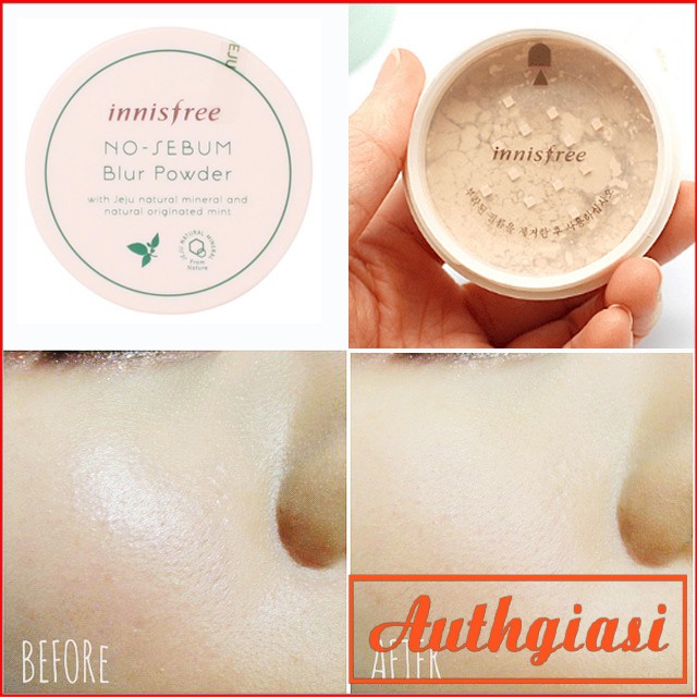 Phấn phủ bột Innisfree No Sebum Powder Mineral kiềm dầu \ Moisture dưỡng ẩm \ Pore Blur trang điểm [New 2021] | BigBuy360 - bigbuy360.vn