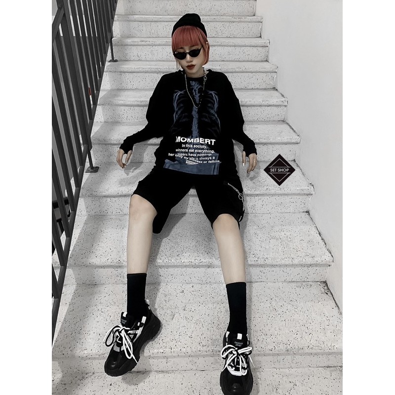 Áo pull hoạ tiết xương MOMBERT