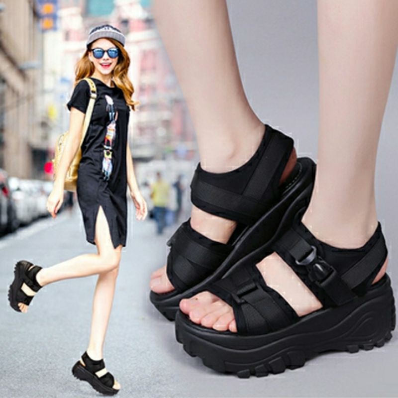 Dép Sandal Nữ , Dép Sandal Học Sinh Đế Cao 5cm Đi Tôn Dáng