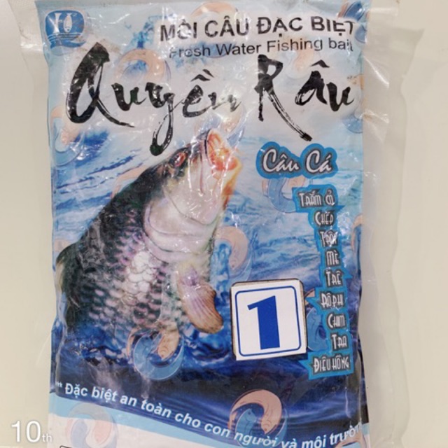 209220Mồi câu cá Quyền Râu  200gr Câu Cá Trắm, Chép, Trôi, Rô Phi, Mè