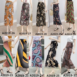 Chân váy lưng cao in họa tiết phong cách boho thời trang cho nữ