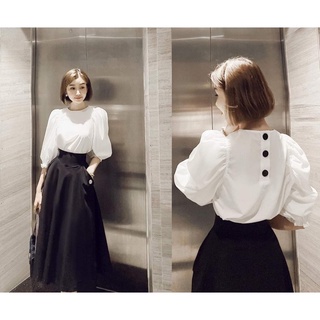 Áo sơ mi công sở ❣️FREESHIP❣️ Áo Cổ Tròn Tay Bo Hella - Hàng thiết kế chuẩn [ao nu dep]