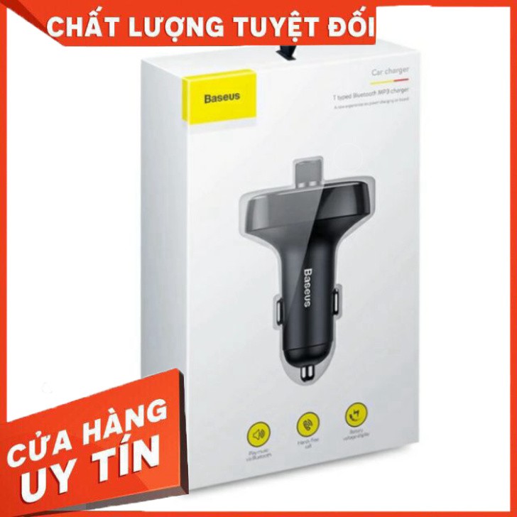 Bộ tẩu sạc đa năng trên xe hơi BASEUS S09 T-Typed Wireless MP3 Car Charger
