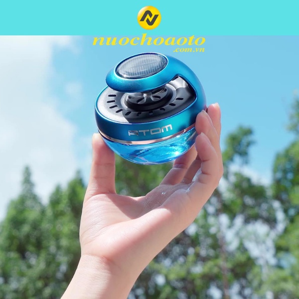 Nước hoa ô tô, nước hoa Atom cao cấp, chạy năng lượng Mặt Trời xoay Quạt tỏa hương khắp nội thất xe- Khử mùi siêu tốc