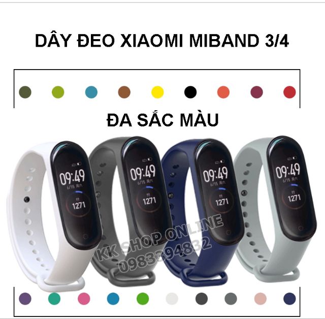 Dây đeo cao su thay thế cho Xiaomi Miband 3 Xiaomi Miband 4 chất lượng cao