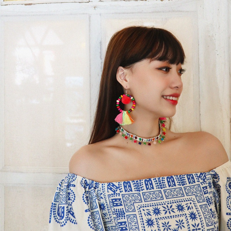 Khuyên tai boho | Choker boho