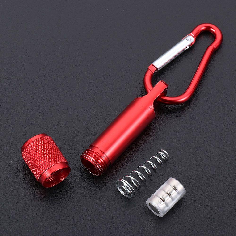 Móc Khóa Đèn LED Bằng Nhôm Chống Thấm Nước Nhỏ Gọn Tiện Dụng Mang Theo Cắm Trại
