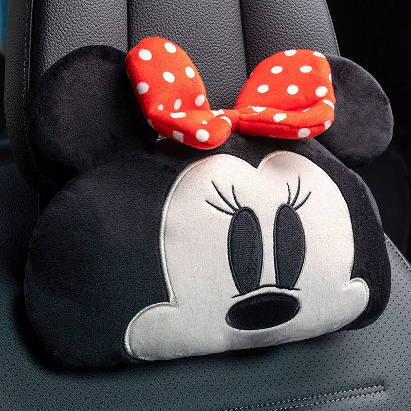 Gối tựa cổ/ tựa lưng cho ô tô hoạ tiết hoạt hình Mickey Minnie dễ thương