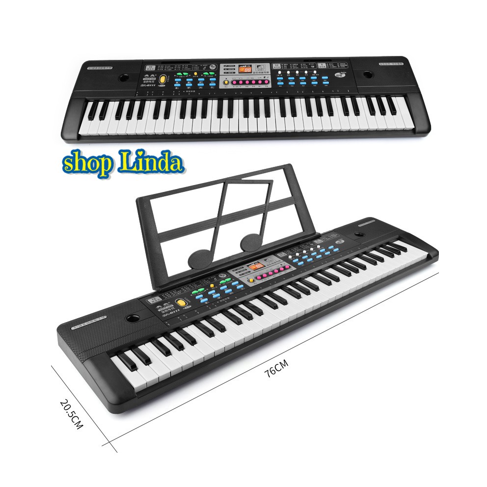 Đàn Organ Đàn Piano cho bé 61 phím Keyboard tặng kèm míc cho người mới chơi