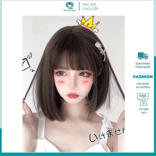 Tóc giả nguyên đầu cúp 20cm - bấm phồng- tặng kèm lưới