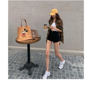 quần short jean cạp cao