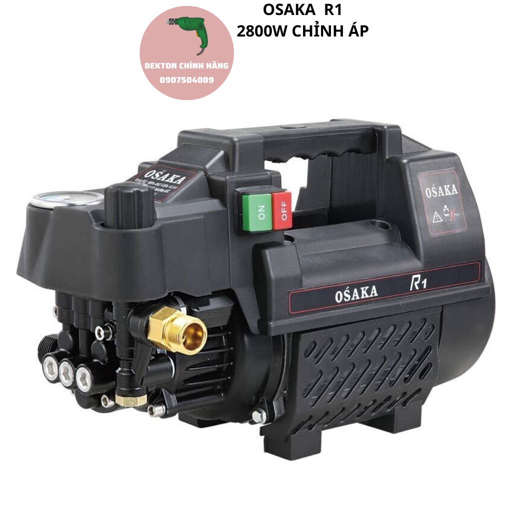 Máy rửa xe mini Osaka R1 công suất 2800w, dây 15m. Máy rửa xe gia đình