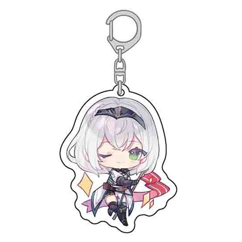 YGT Holive VTuber Móc khóa acrylic Ookami Mio Nakiri Ayame Gawr Gura Usada Pekora