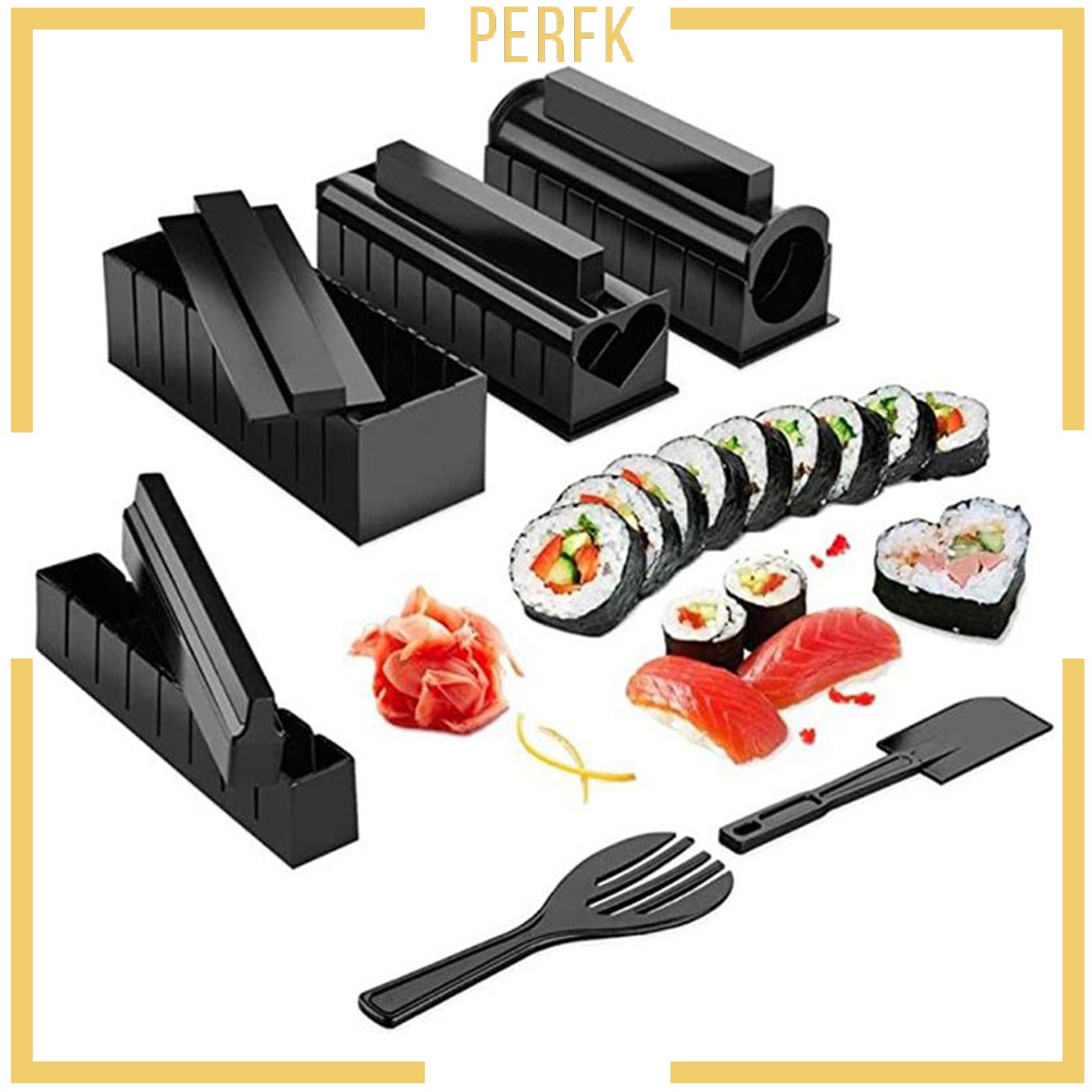 Bộ Dụng Cụ Làm Sushi 11 Món Kèm 4 Khuôn Làm Sushi