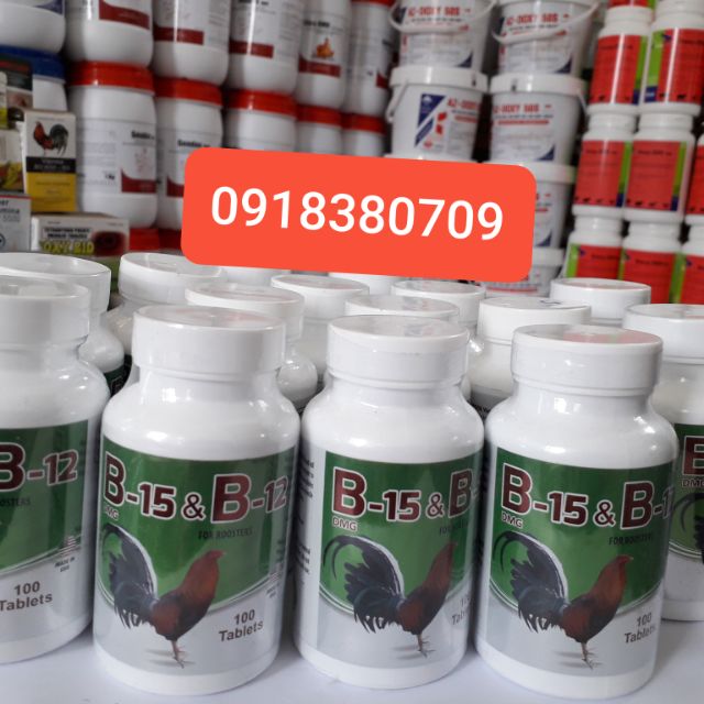 B12 &amp; B15 lon 100 viên. nuôi gà đá. B12 B15. B15 B12