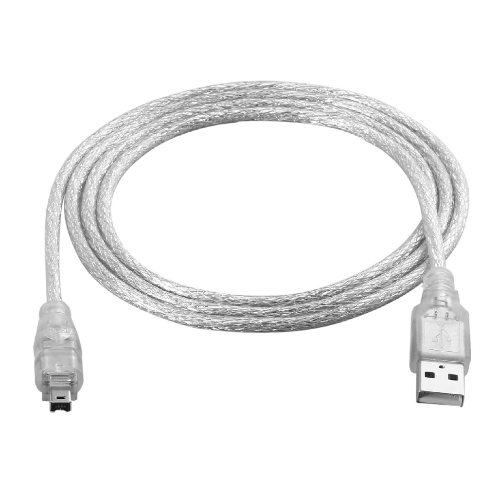 E 1.2m USB 2.0 Male To Firewire iEEE 1394 4 Pin Male iLink Adapter Cable